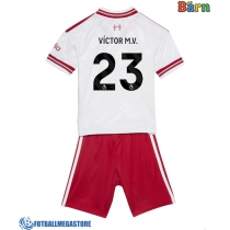 Fotballdrakt Barn Liverpool Victor Munoz #23 Bortedraktsett 2026-27 Kortermet (+ Korte bukser)